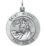 Sterling Silver St. Michael Medal Pendant