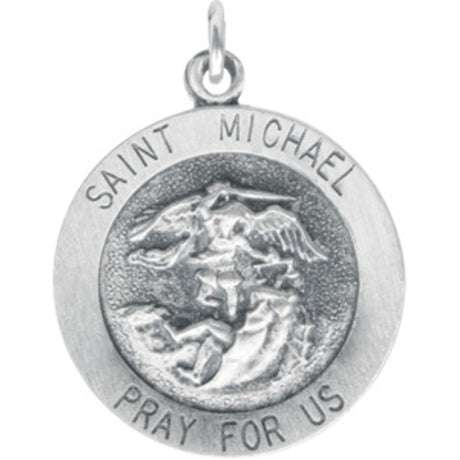 Sterling Silver St. Michael Medal Pendant