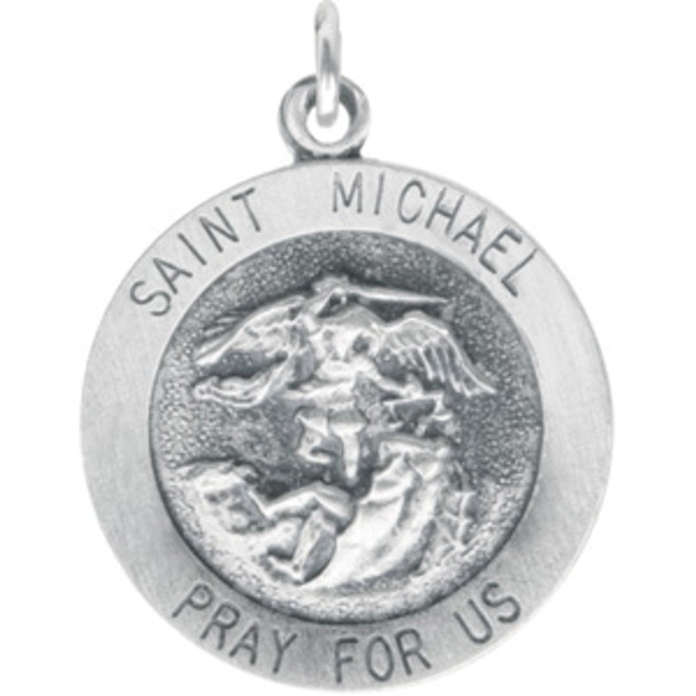 Sterling Silver St. Michael Medal Pendant