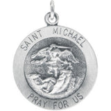 Sterling Silver St. Michael Medal Pendant