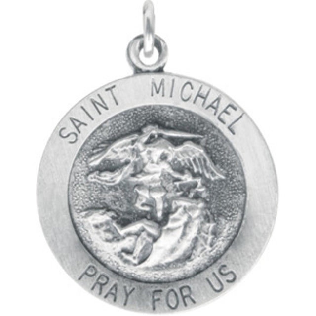 Sterling Silver St. Michael Medal Pendant