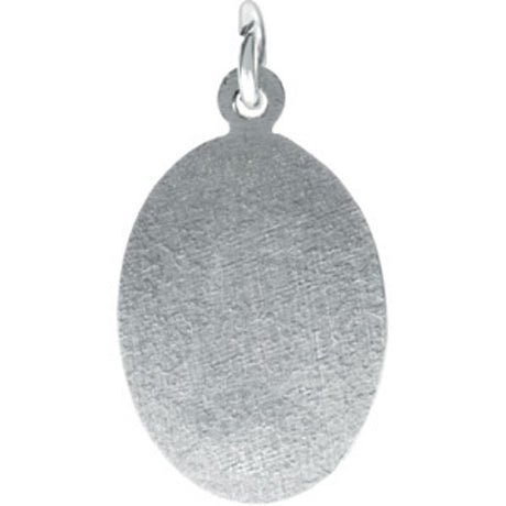 Sterling Silver 15x11 mm Oval St. Christopher Medal