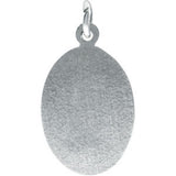 Sterling Silver 24x16 mm Oval St. Christopher Pendant  