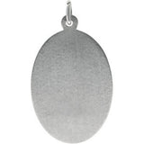 Sterling Silver 22x15 mm Oval St. Christopher Pendant