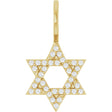 14K Yellow Gold 1/6 CTW Natural Diamond Star of David Pendant