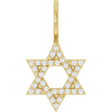 14K Yellow Gold 1/6 CTW Natural Diamond Star of David Pendant