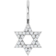 14K White Gold 1/8 CTW Natural Diamond Star of David Pendant