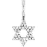 14K White Gold 1/8 CTW Natural Diamond Star of David Pendant