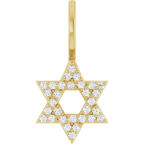 14K Yellow Gold 1/8 CTW Natural Diamond Star of David Pendant