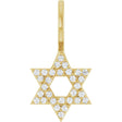 14K Yellow Gold 1/8 CTW Natural Diamond Star of David Pendant