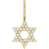 14K Yellow Gold 1/8 CTW Natural Diamond Star of David Pendant