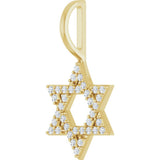 14K Yellow Gold 1/6 CTW Natural Diamond Star of David Pendant