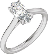 14K White Gold 1 CTW Lab-Grown Diamond Engagement Ring