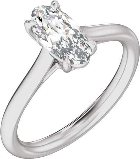14K White Gold 1 CTW Lab-Grown Diamond Engagement Ring