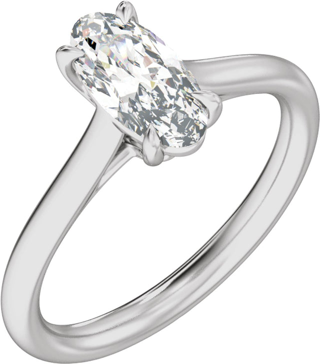 14K White Gold 1 CTW Lab-Grown Diamond Engagement Ring