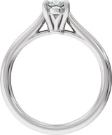 14K White Gold 1 CTW Lab-Grown Diamond Engagement Ring