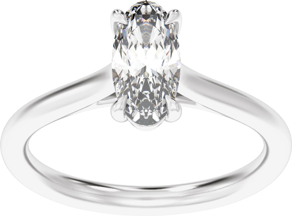 14K White Gold 1 CTW Lab-Grown Diamond Engagement Ring