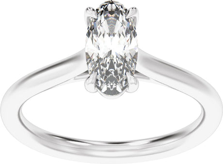 14K White Gold 1 CTW Lab-Grown Diamond Engagement Ring