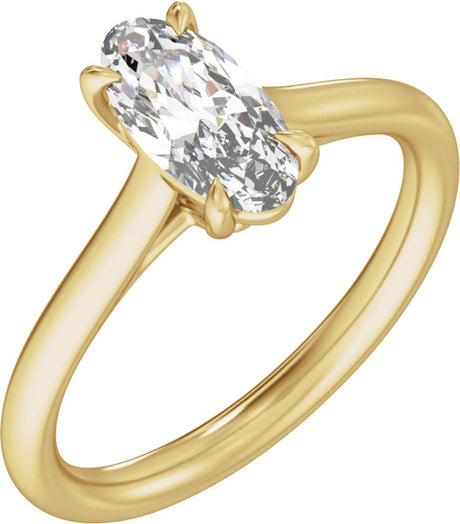 14K Yellow Gold 1 CTW Lab-Grown Diamond Engagement Ring