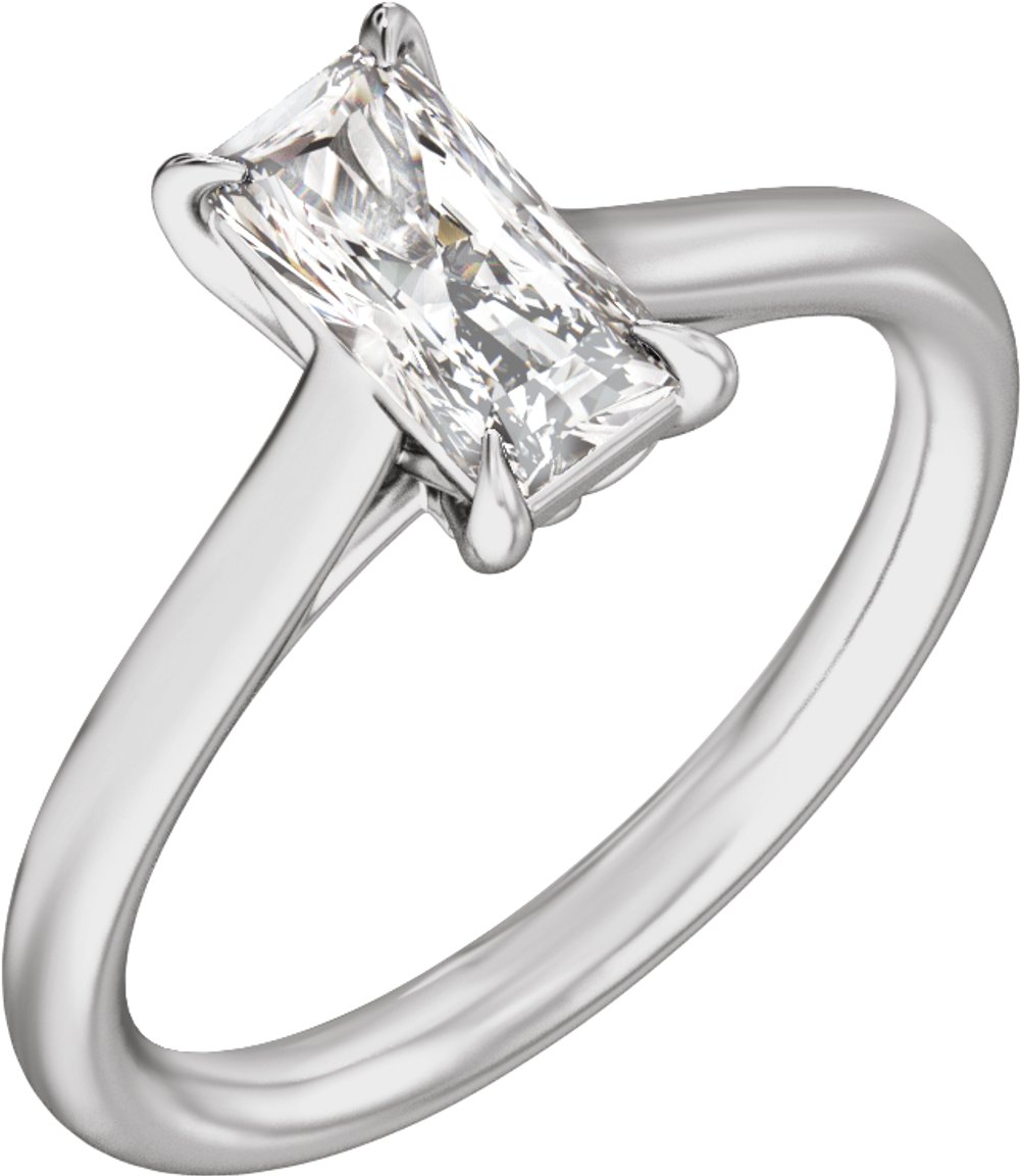 14K White Gold 1 CTW Lab-Grown Diamond Engagement Ring