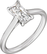 14K White Gold 1 CTW Lab-Grown Diamond Engagement Ring