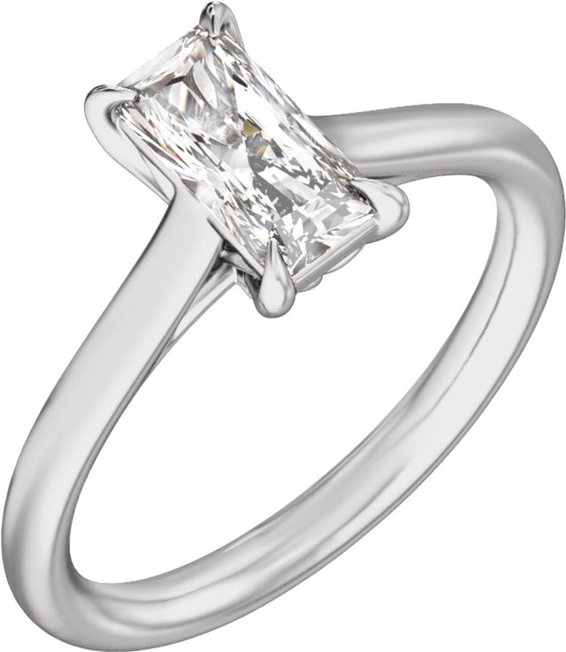 14K White Gold 1 CTW Lab-Grown Diamond Engagement Ring