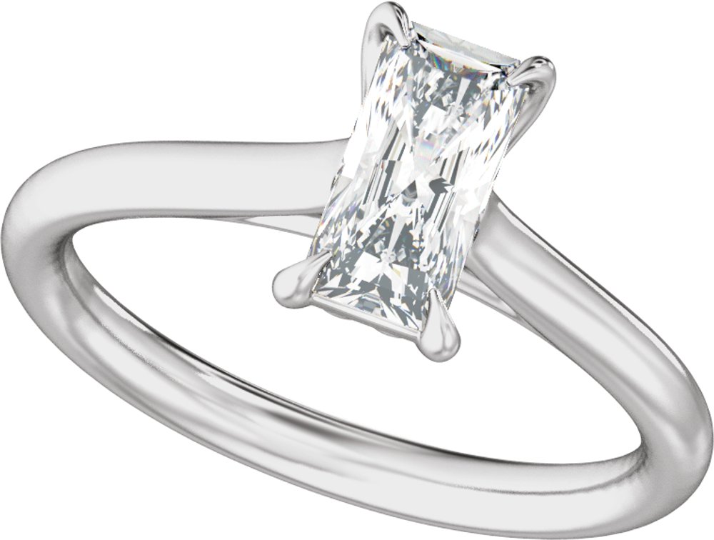 14K White Gold 1 CTW Lab-Grown Diamond Engagement Ring