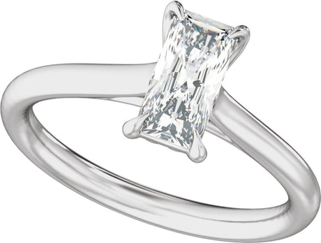 14K White Gold 1 CTW Lab-Grown Diamond Engagement Ring