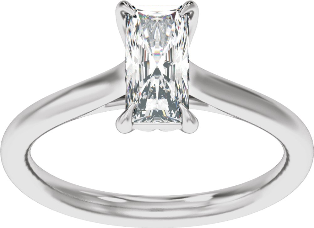 14K White Gold 1 CTW Lab-Grown Diamond Engagement Ring