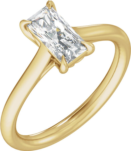 14K Yellow Gold 1 CTW Lab-Grown Diamond Engagement Ring