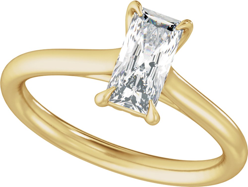 14K Yellow Gold 1 CTW Lab-Grown Diamond Engagement Ring