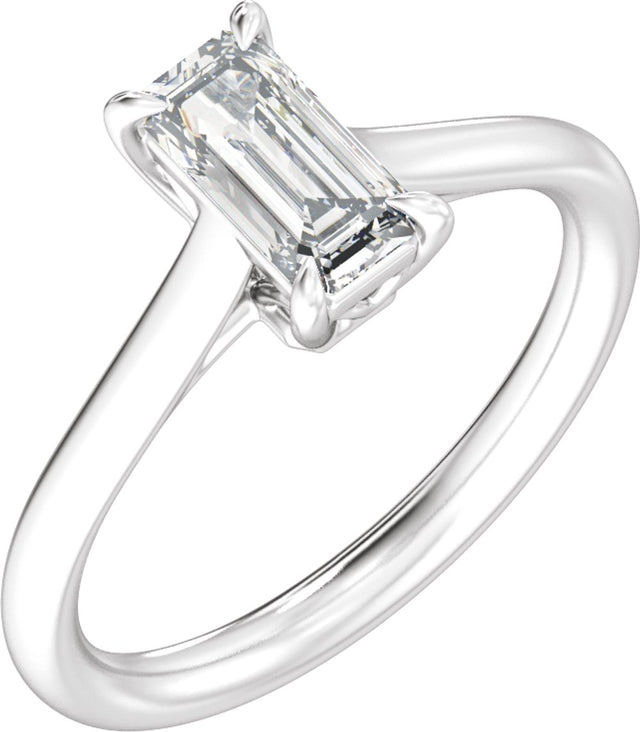 14K White Gold 1 CTW Lab-Grown Diamond Engagement Ring