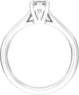 14K White Gold 1 CTW Lab-Grown Diamond Engagement Ring