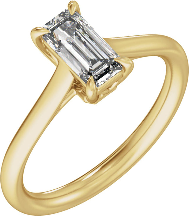 14K Yellow Gold 1 CTW Lab-Grown Diamond Engagement Ring