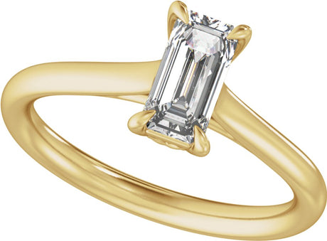 14K Yellow Gold 1 CTW Lab-Grown Diamond Engagement Ring