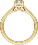 14K Yellow Gold 1 CTW Lab-Grown Diamond Engagement Ring
