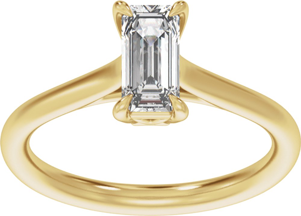 14K Yellow Gold 1 CTW Lab-Grown Diamond Engagement Ring