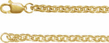 14K Yellow Gold-Filled 2.8 mm Cable 7" CHain
