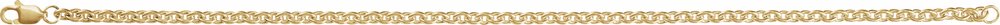 14K Yellow Gold-Filled 2.8 mm Cable 7" CHain