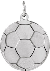 Sterling Silver Engravable Soccer Pendant