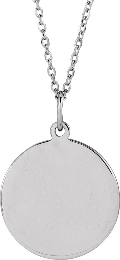 Sterling Silver Engravable Volleyball 16-18" Necklace