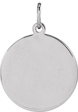 Sterling Silver Engravable Volleyball Pendant