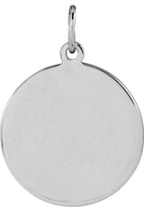 Sterling Silver Engravable Basketball Pendant