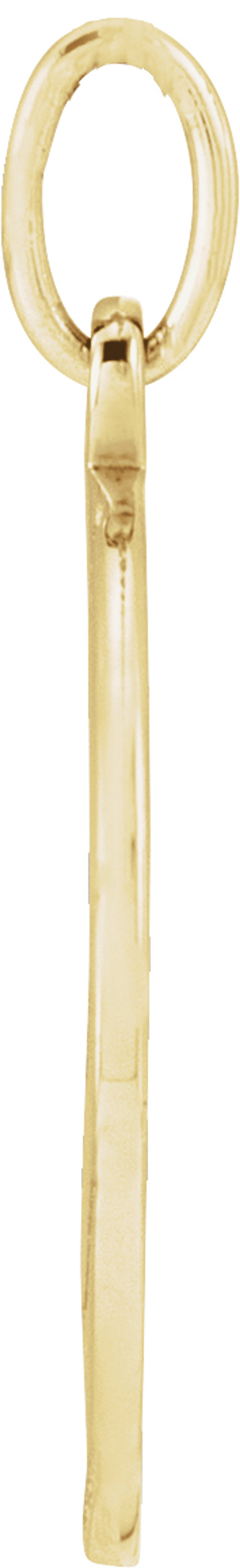10K Yellow Gold Engravable Soccer Pendant