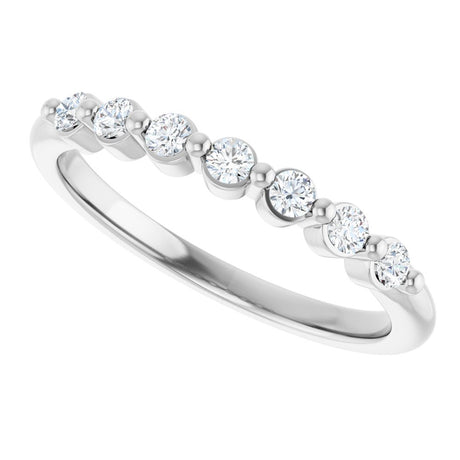 14K White Gold 1/5 CTW Natural Diamond Anniversary Band