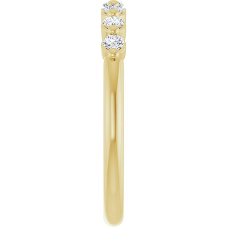 14K Yellow Gold 1/5 CTW Natural Diamond Anniversary Band