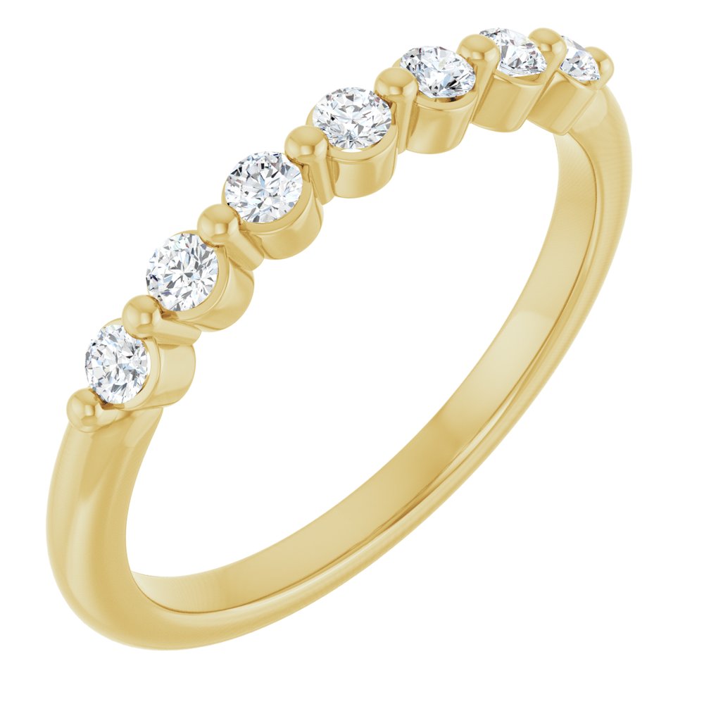 14K Yellow Gold 1/5 CTW Lab-Grown Diamond Anniversary Band