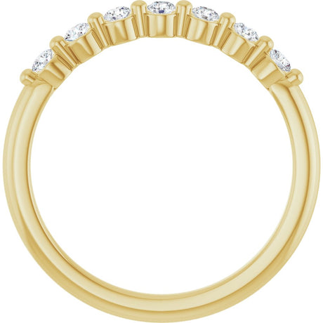 14K Yellow Gold 1/5 CTW Lab-Grown Diamond Anniversary Band