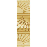 14K Yellow Gold 6 mm Art Deco Flat Band Size 10