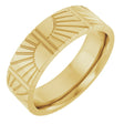 14K Yellow Gold 6 mm Art Deco Flat Band Size 10